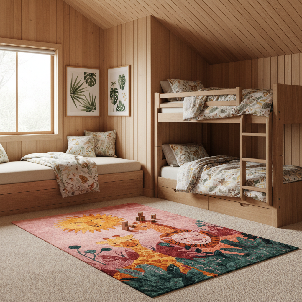Jungle Smiles Hand Tufted Rug