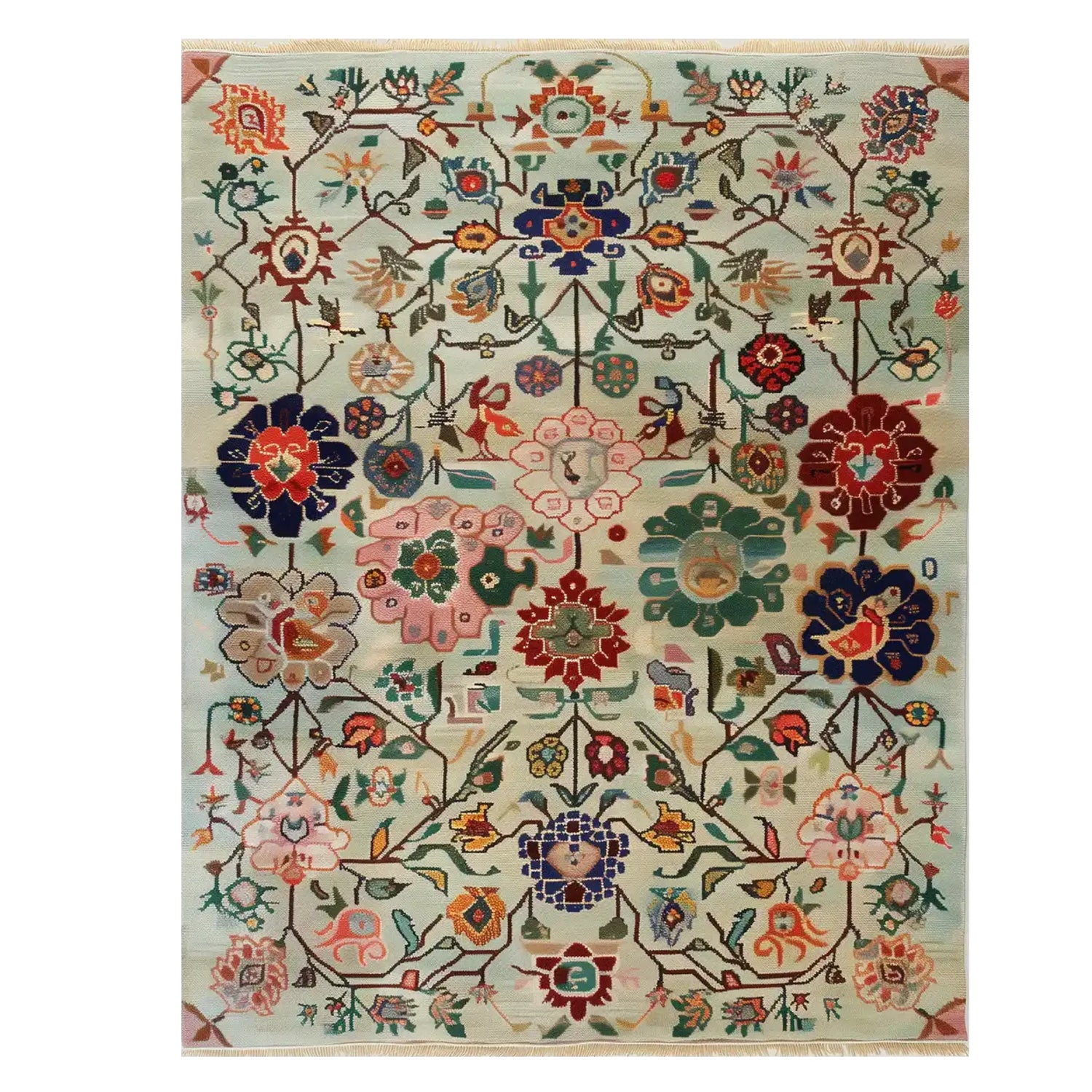 Kaleidoscope Garden Knotted Wool Rug