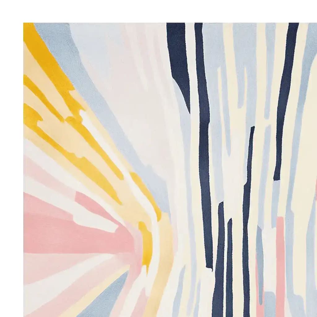 Kinetic Canvas Burst Hand Tufted Rug