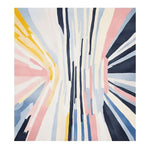 The Kinetic Canvas Burst Hand Tufted Rug is an eye-catching area rug, perfect for adding a splash of color to any living room. Featuring a contemporary design with dynamic bursts of yellow, pink, and blue, this wool rug combines modern art with functionality, making it an ideal choice for those seeking stylish rugs for their living room.