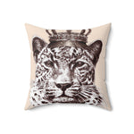 King of Jungle Portrait Printed Throw Pillow