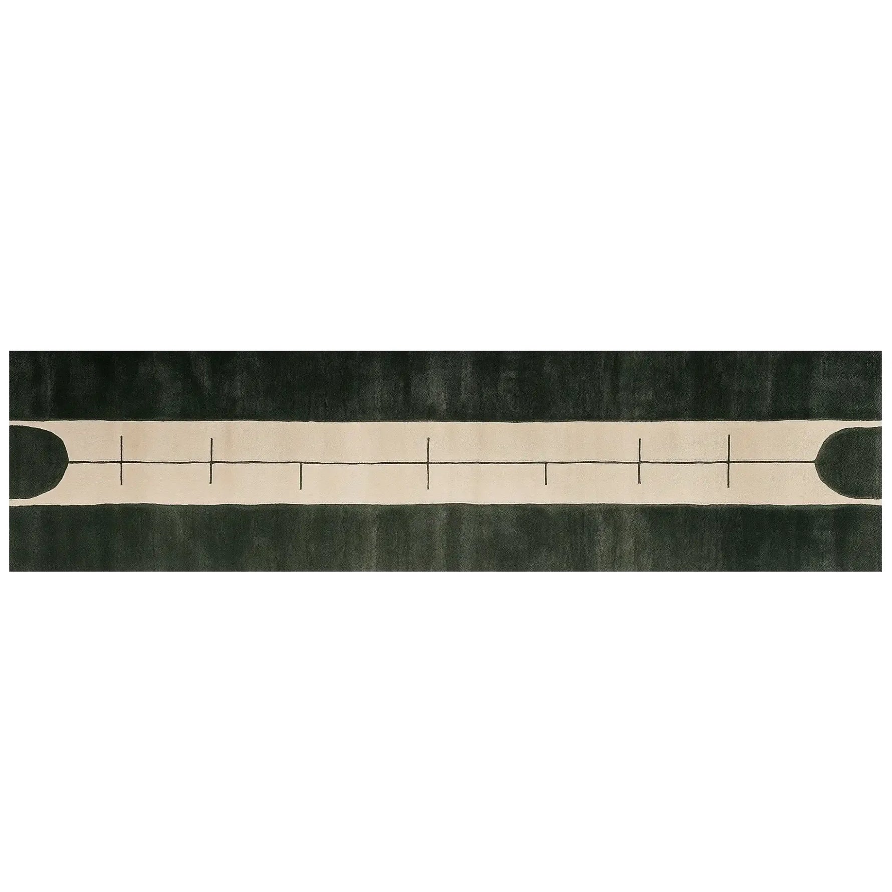 Top view of the Knot Dream Hand Tufted Wool Rug, showcasing its elegant contemporary design. This runner rug features a unique abstract pattern with contrasting colors, perfect for adding a modern touch to your kitchen, hallway, or bathroom. Ideal as a wool rug for those seeking stylish kitchen runner rugs or a versatile bathroom runner rug.