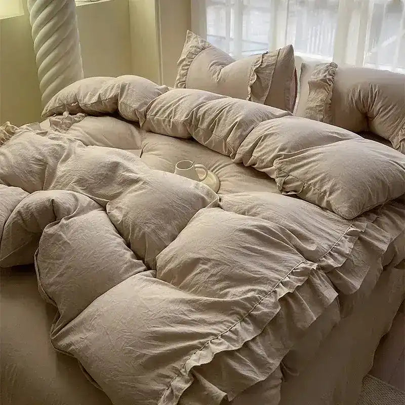 Korean Princess Ruffles Bedding Set - MAIA HOMES