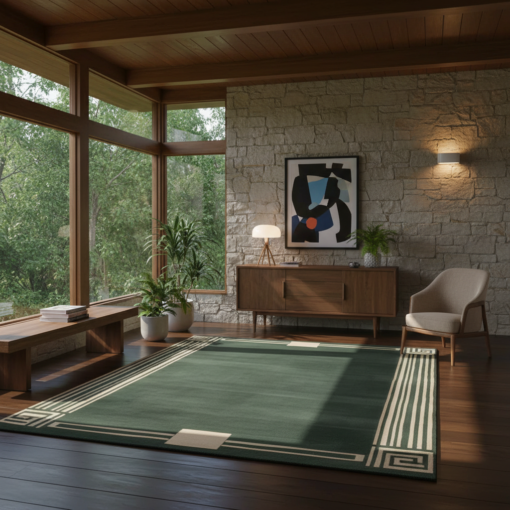 Labyrinthine Majesty Hand Tufted Wool Rug