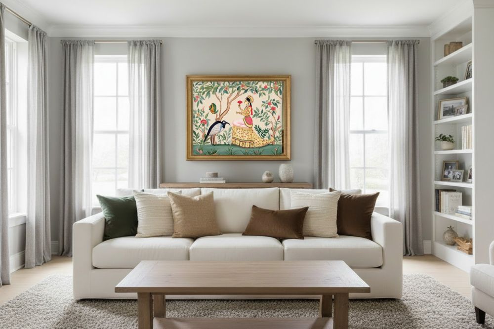Framed room mockup - gold