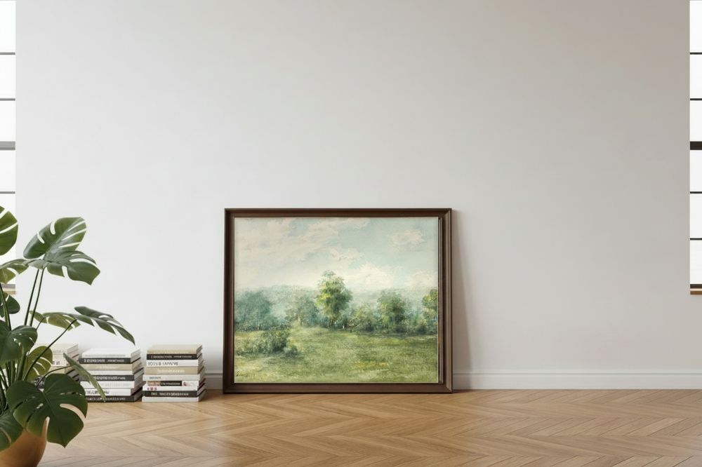 Framed room mockup - leaning