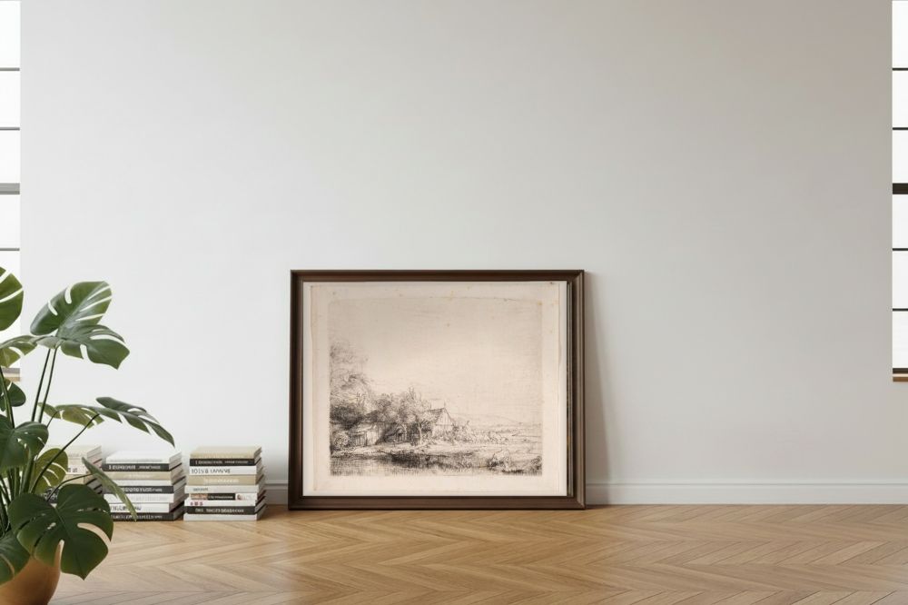 Framed room mockup - leaning