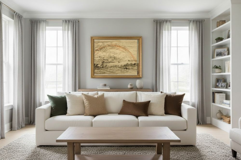 Framed room mockup - gold