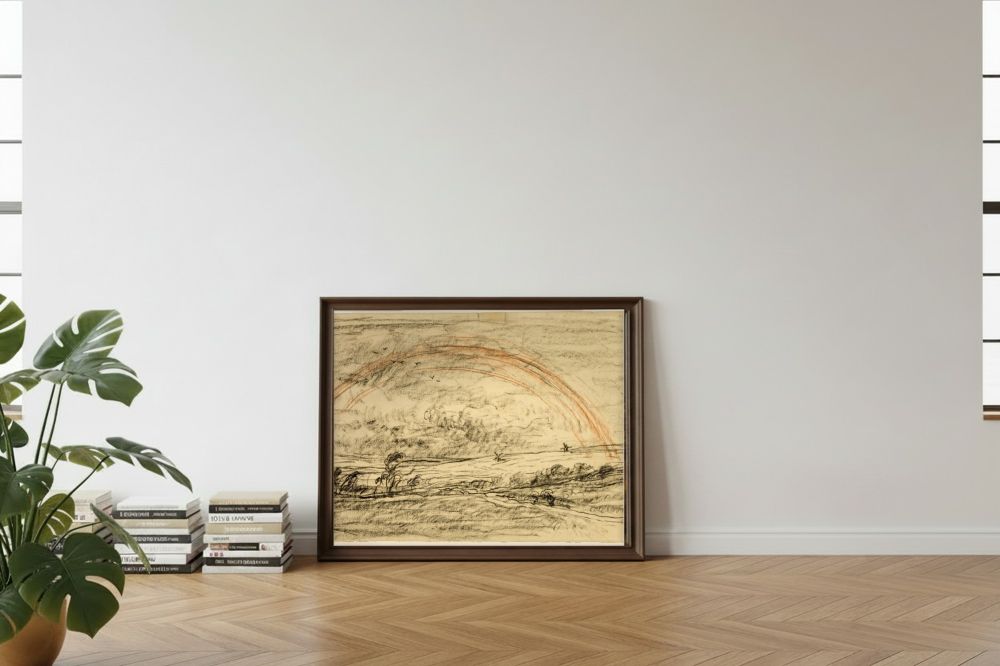 Framed room mockup - leaning