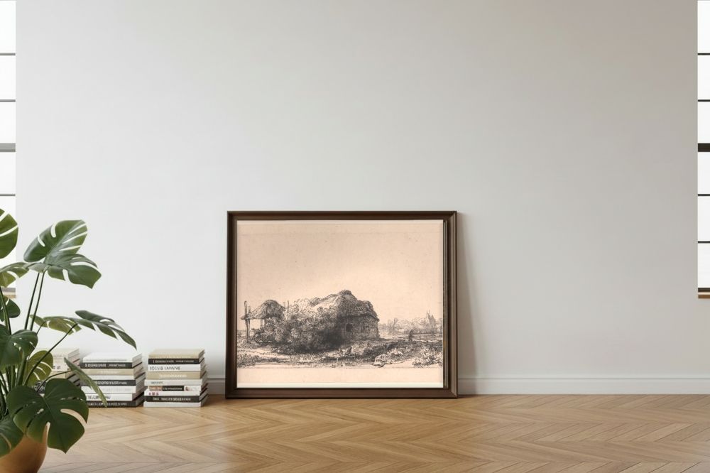 Framed room mockup - leaning