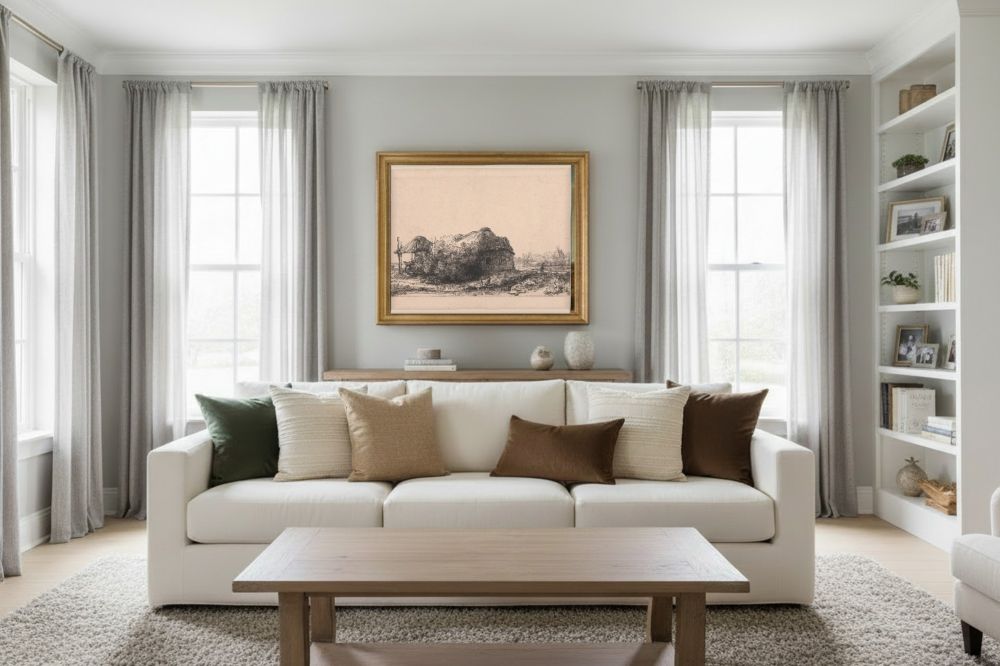 Framed room mockup - gold
