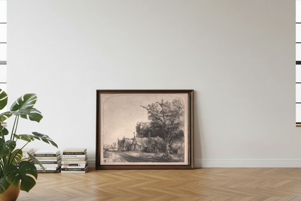 Framed room mockup - leaning