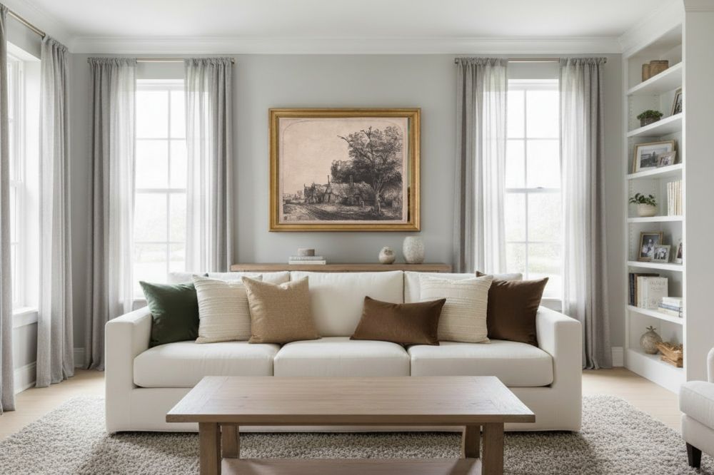 Framed room mockup - gold