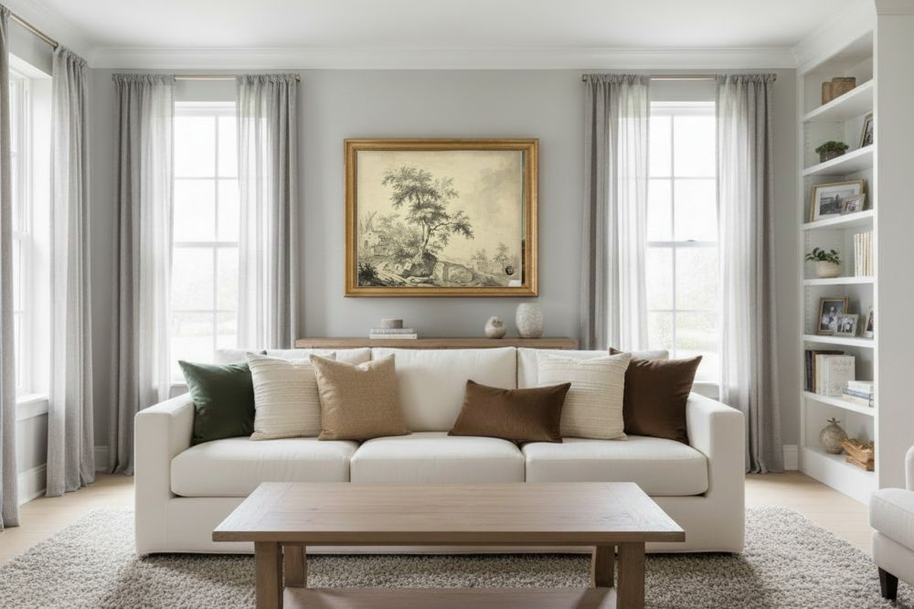 Framed room mockup - gold