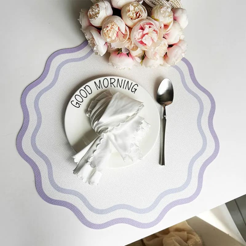 Lavender Wave Pattern Placemats