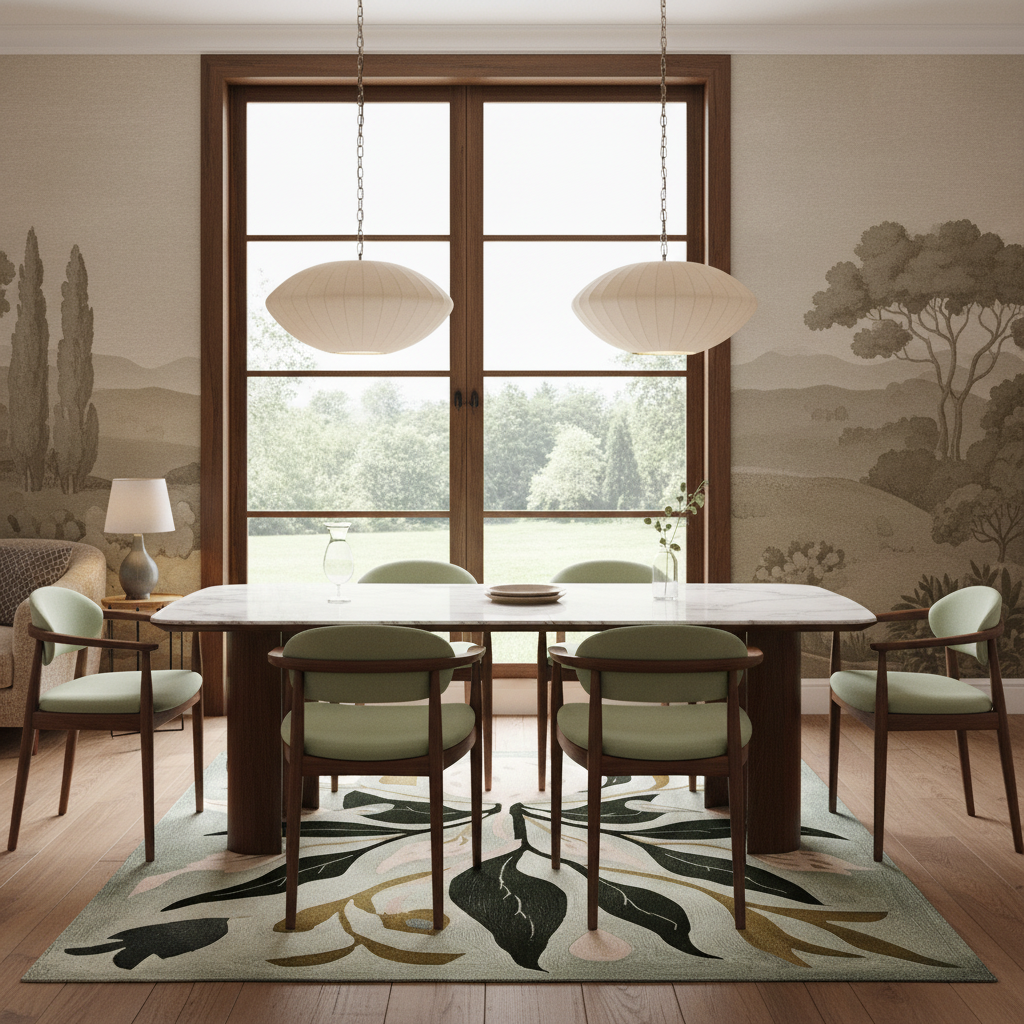Leafline Art Bloom Hand Tufted Rug