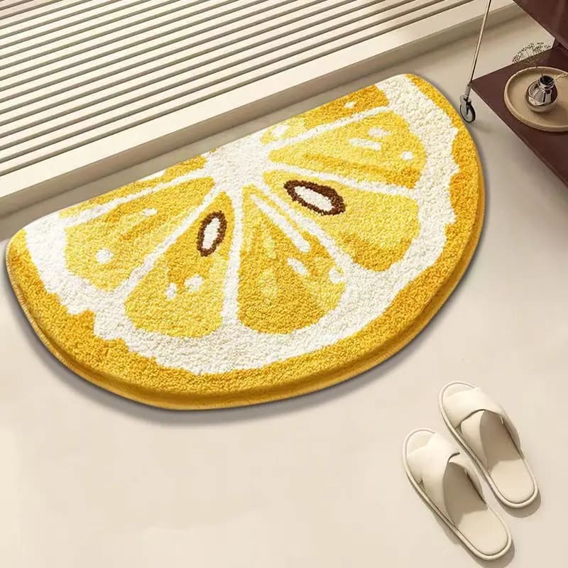 Lemon Slice Tufted Bath Mat