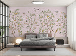 Lemon Tree Chinoiserie - Pink Wallpaper Mural