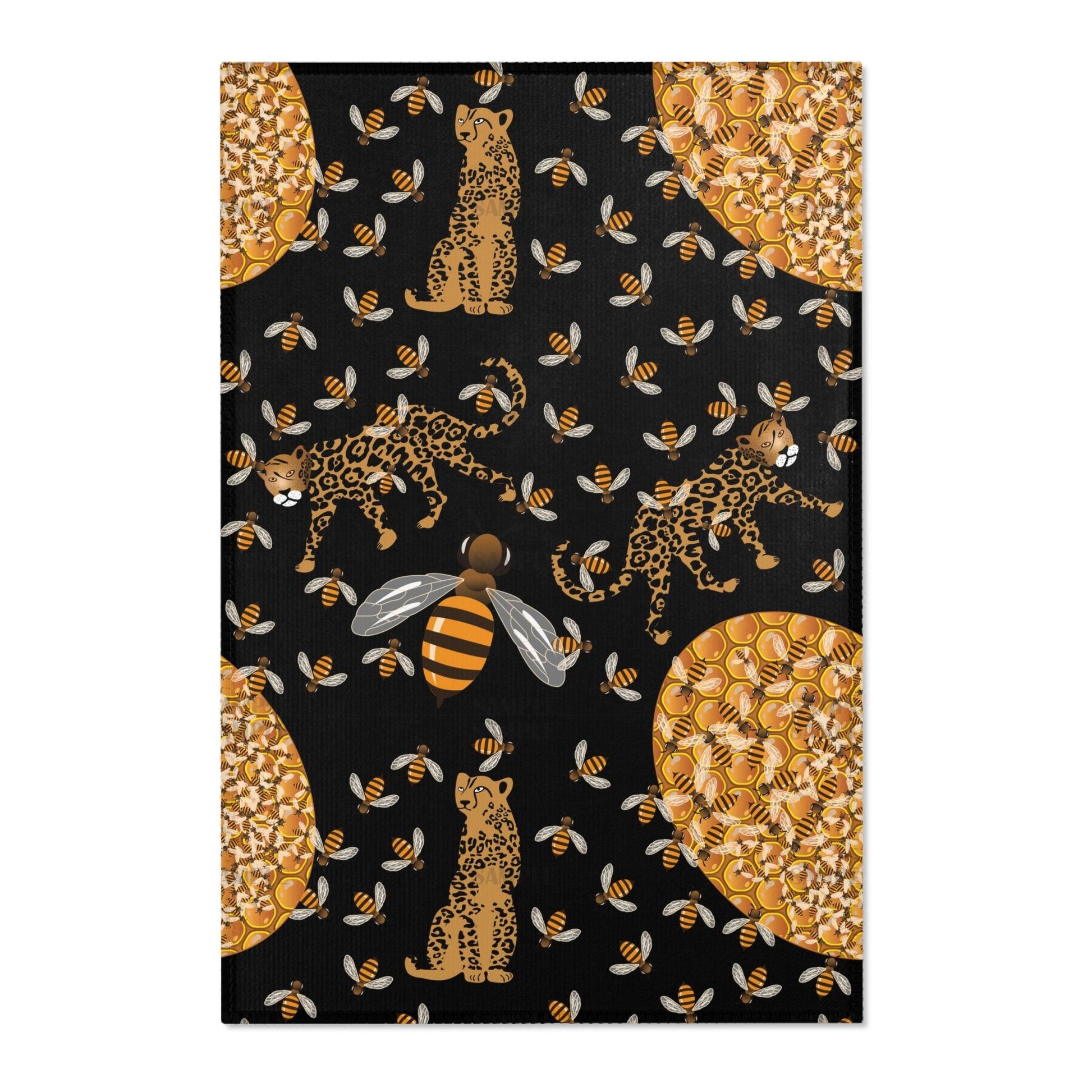 Leopard and Bees Area Rugs - MAIA HOMES
