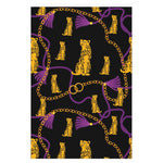 Leopard and Gold Chains Wrapping Paper 24" × 36"