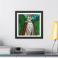 Leopard in Red Robe Framed Poster Wall Art - MAIA HOMES