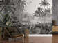 Leopard Landscape Black and White Wallpaper Mural - MAIA HOMES