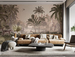 Leopard Landscape - Sepia Wallpaper Mural