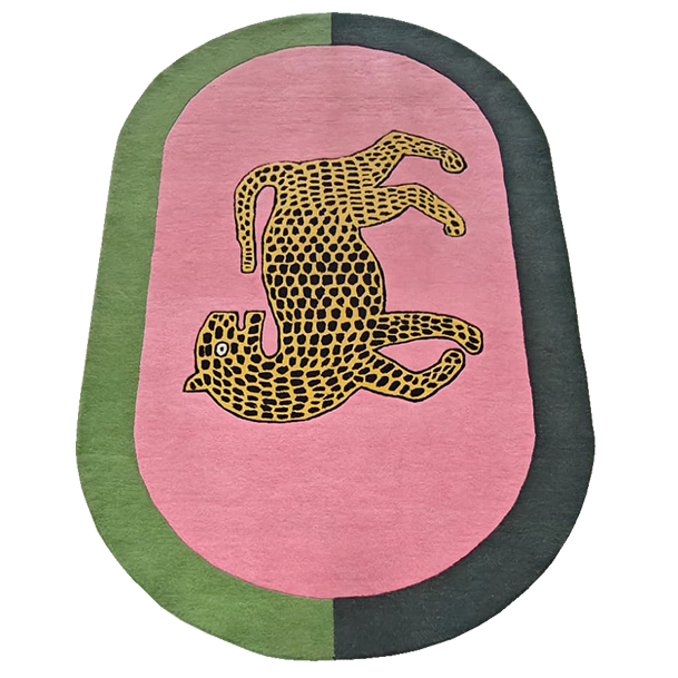 Leopard_on_Pink_Oval_Hand_Tufted_Wool_Rug
