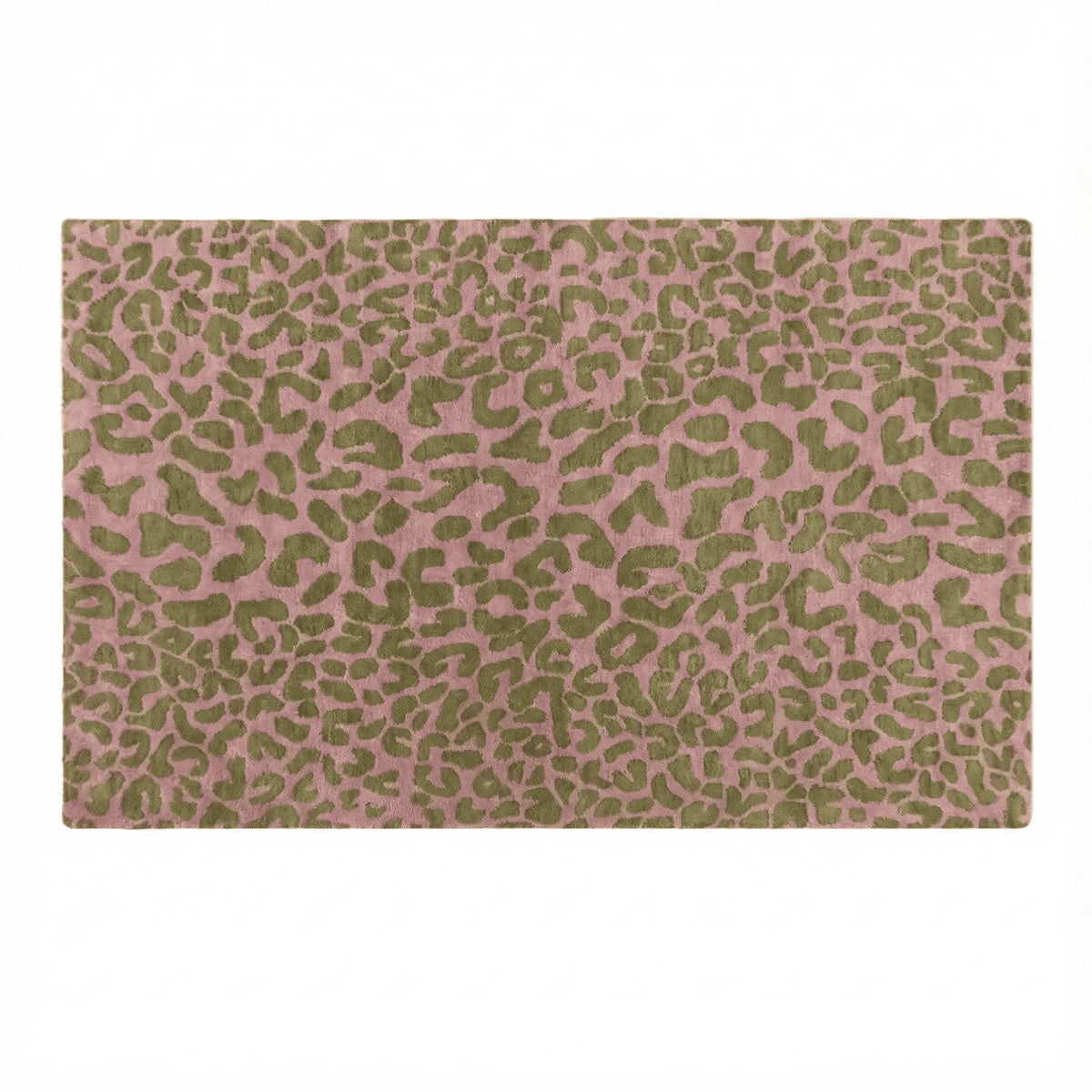 Leopard Print Hand Tufted Wool Rug 8 x 10 ft - MAIA HOMES