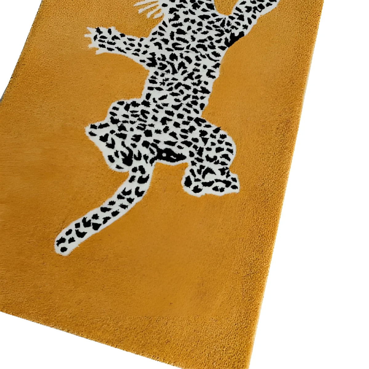 Leopards on Silk Road Tufted Wool Rug Runner