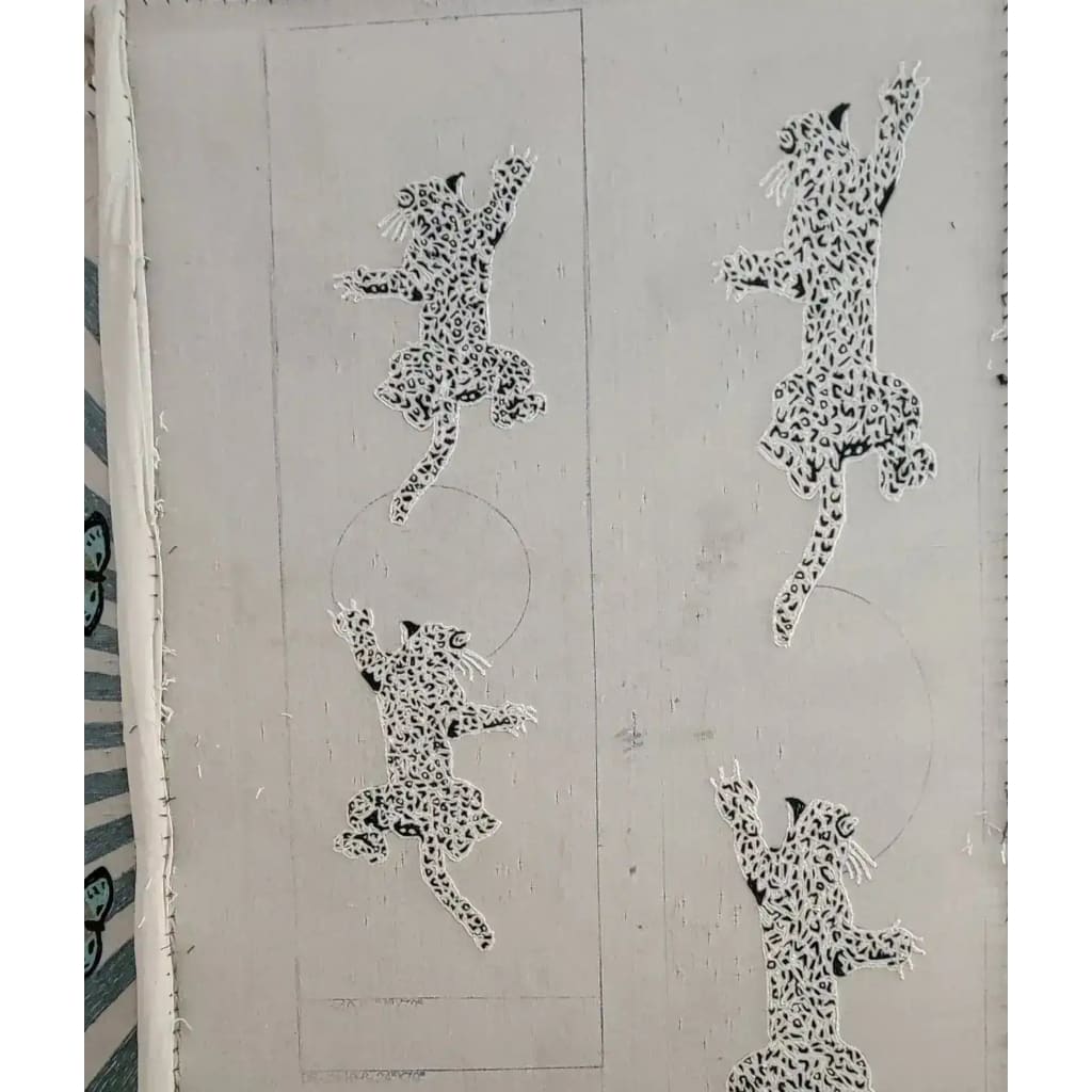 Leopards on Silky Road Hand Tufted Wool Rug Runner - MAIA HOMES