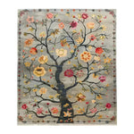 The Life’s Embrace Tapestry Hand Knotted Area Rug showcases an intricate floral design with vibrant blooms on a vintage-inspired background. Perfect for adding a touch of elegance to any living room, this Persian-style rug combines artistry with functionality, making it a standout piece among area rugs for living rooms.