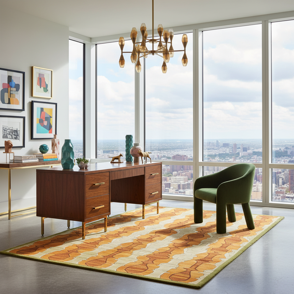 Linear Dramatic Stripe Hand Tufted Rug