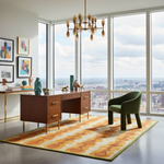 Linear Dramatic Stripe Hand Tufted Rug