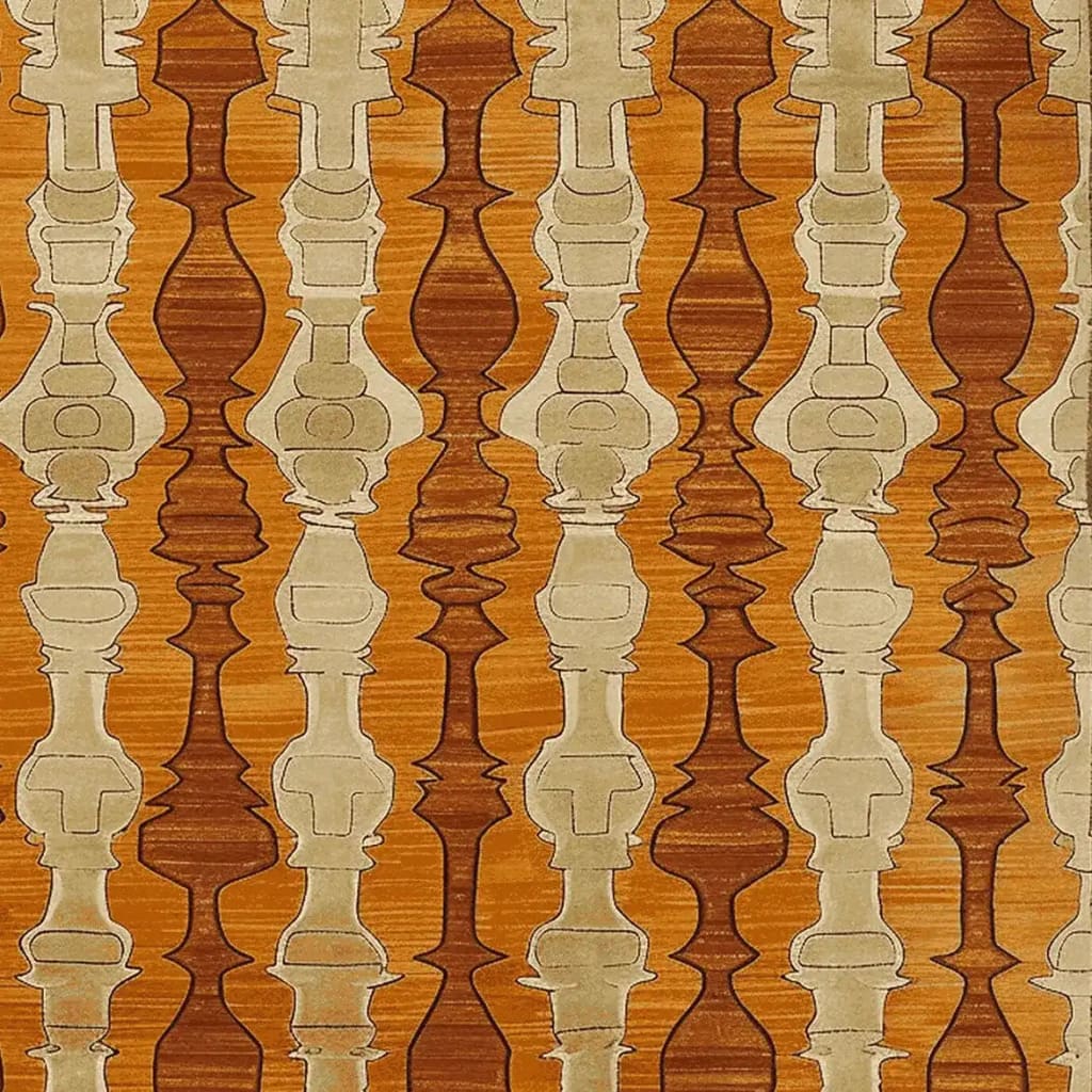 This contemporary rug features a striking linear pattern with dramatic stripes in shades of brown and beige. Perfect for adding a touch of modern elegance to your living room, this hand tufted wool rug serves as an exquisite area rug for large living spaces.