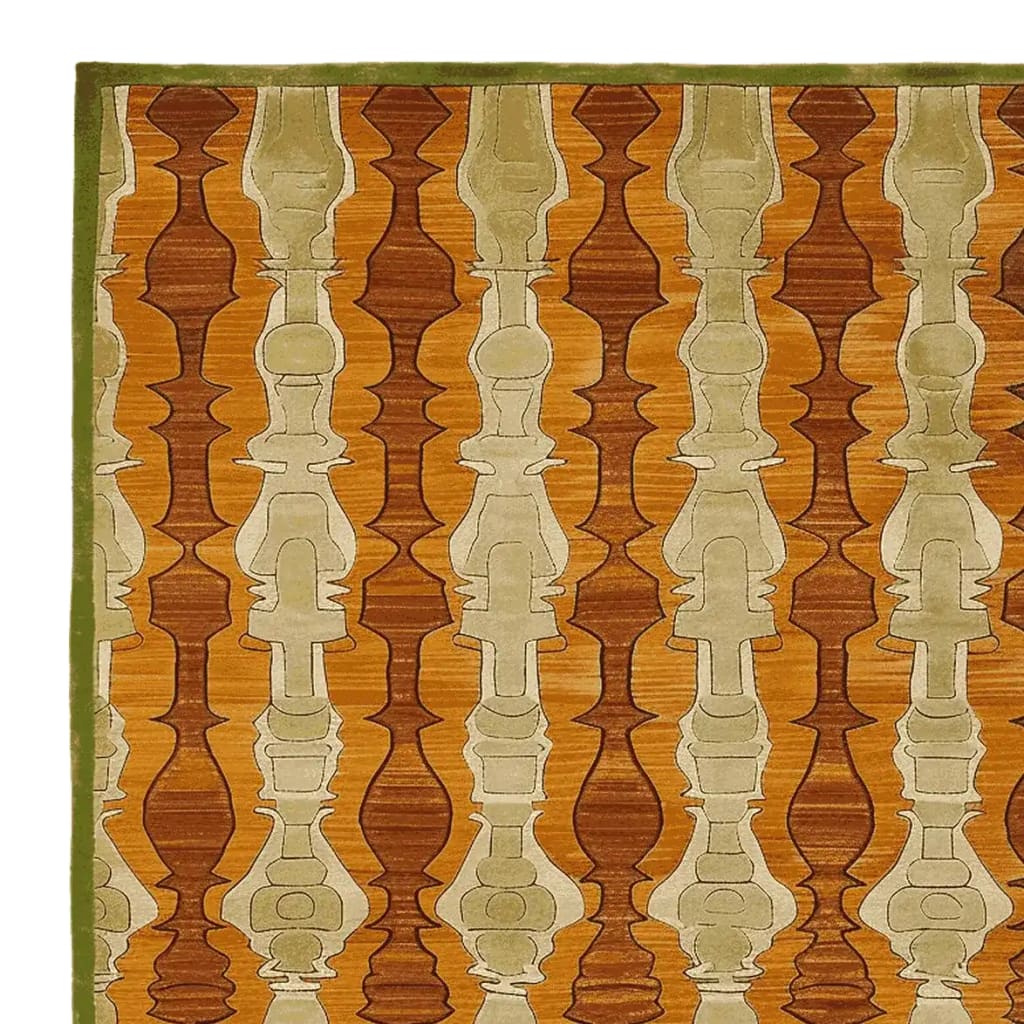 This hand-tufted area rug features a striking linear dramatic stripe pattern in warm earthy tones, perfect for adding a contemporary touch to your living room. Made from high-quality wool, this large living room rug blends modern design with comfort, making it an ideal choice for those seeking stylish living room area rugs.