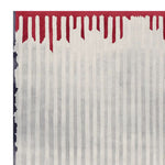 This captivating area rug, titled 'Lines in Motion Hand Tufted Rug', features an elegant design with vertical grey stripes on a cream background, topped with a striking red accent. Perfect for contemporary living rooms, this wool rug adds a touch of modern flair to your space, making it an ideal choice for those seeking stylish rugs for living rooms.