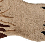 A beautifully crafted lion hand-tufted wool area rug featuring a detailed paw design. Ideal for adding warmth and style to your dining room or living room, this rug offers a plush texture and natural tones that blend seamlessly with various decor styles.