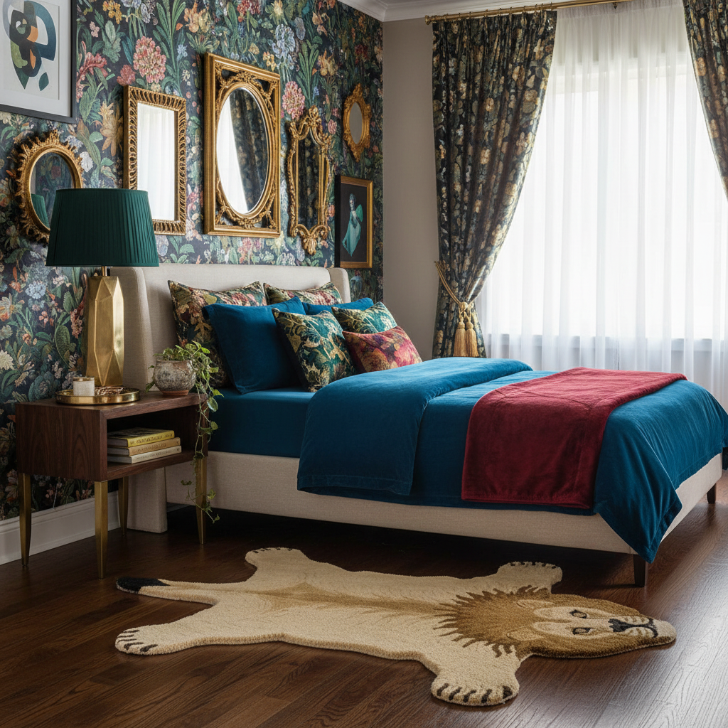 Lion Hand Tufted Wool Rug