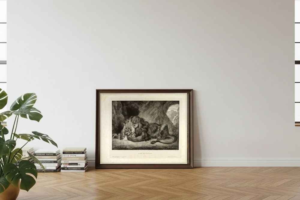 Framed room mockup - leaning