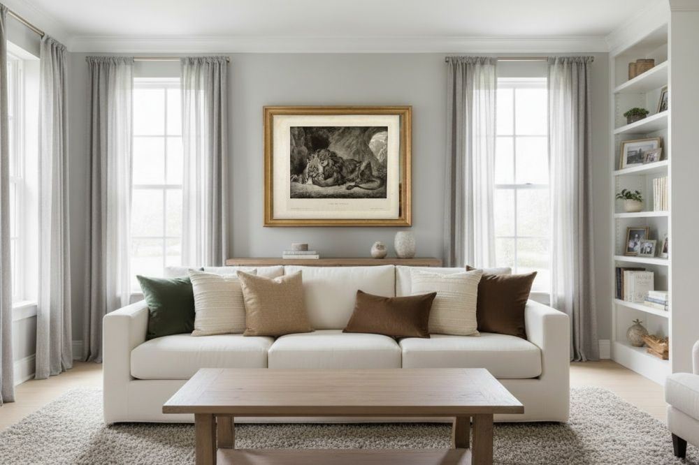 Framed room mockup - gold