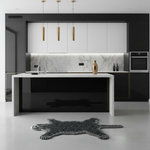 Little Black Leopard Hand Tufted Wool Rug