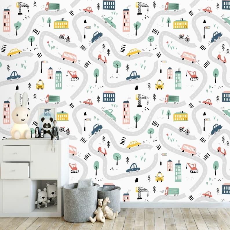 Little Traveller Urban City Nursery Wallpaper