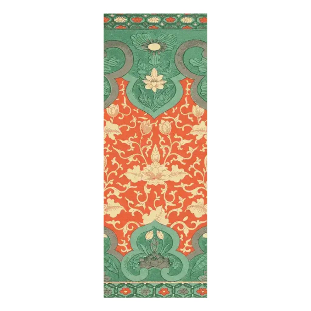 The Lotus in the Pond Hand Tufted Rug features an intricate floral pattern with vivid green and orange hues, perfect for adding a touch of elegance to your dining room or office. This wool area rug, with its detailed design, brings warmth and sophistication, making it an ideal choice for living room and dining room rugs.