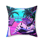 Lounging Astronaut Printed Throw Pillow