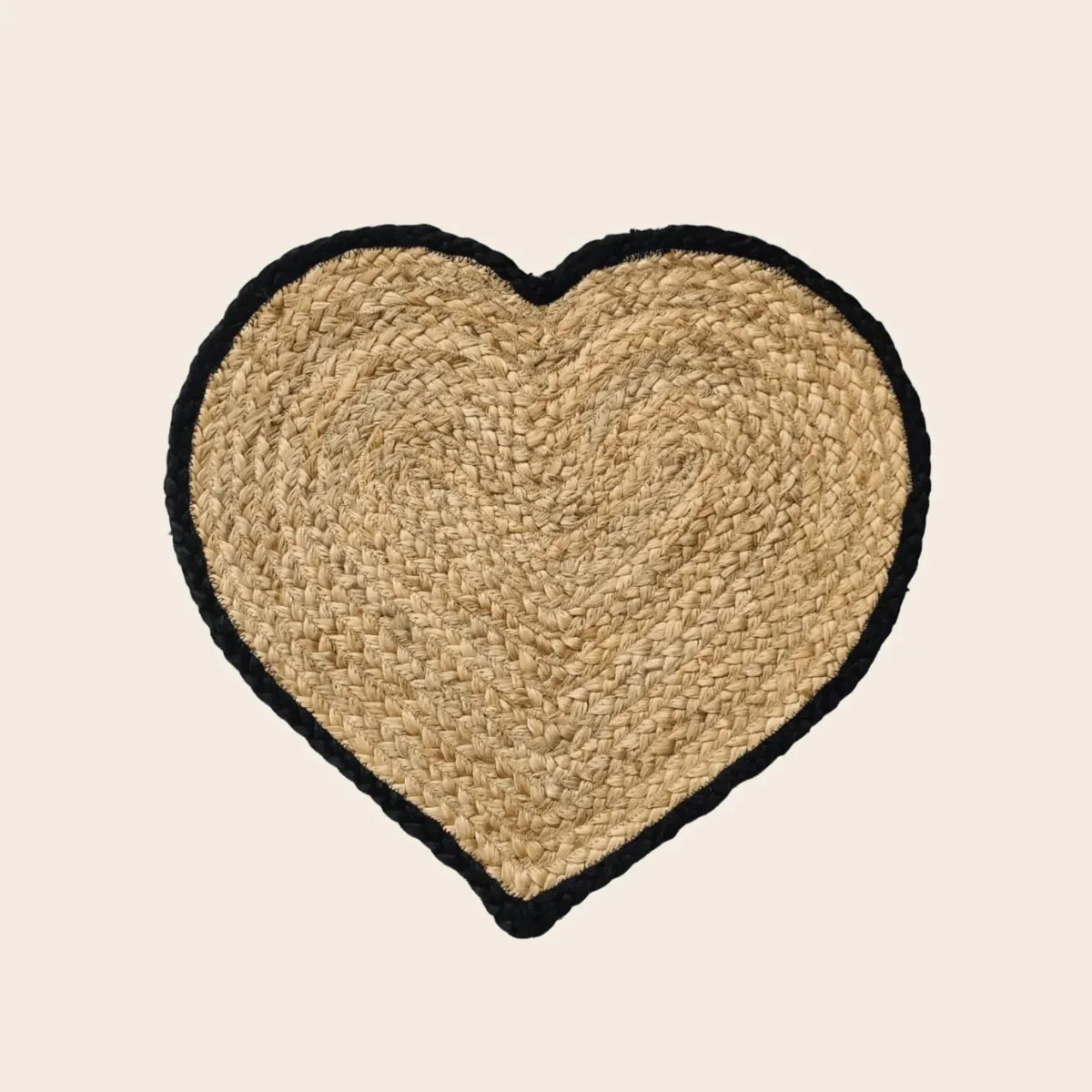 Love Heart Shape Jute Rug