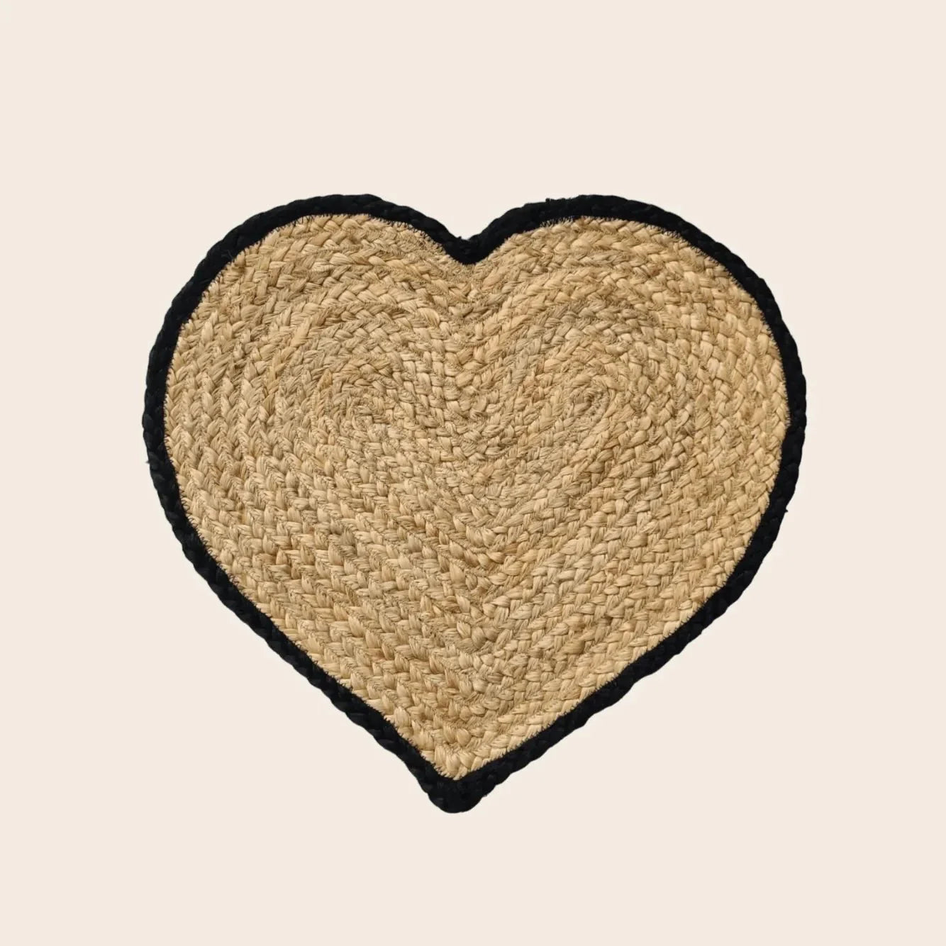 Love Heart Shape Jute Rug