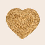 Love Heart Shape Jute Rug