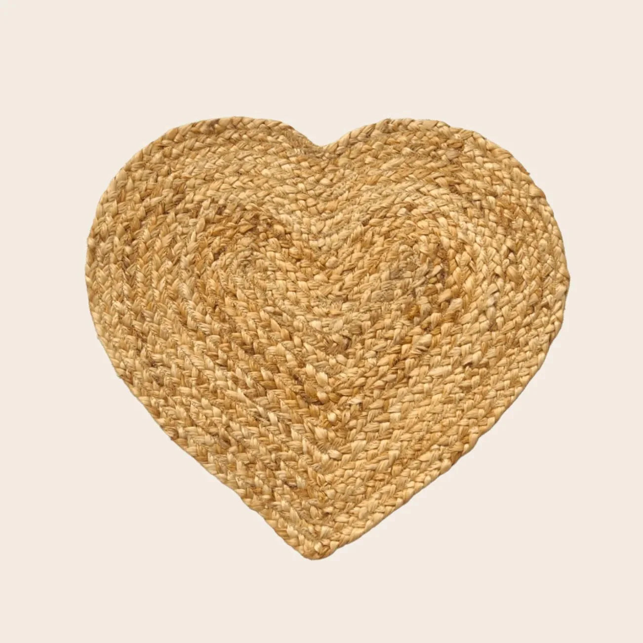 Love Heart Shape Jute Rug