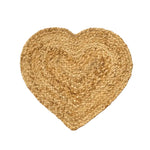This Love Heart Shape Jute Rug is a charming area rug perfect for adding a natural touch to your dining room. Made from durable jute, this round rug serves as an elegant dining room carpet and adds warmth to any space. Ideal for those seeking large area rugs with a unique design.